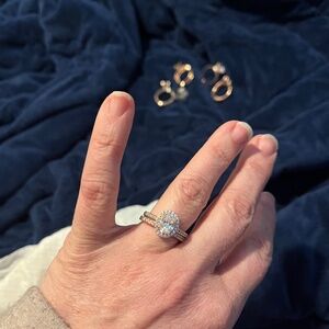 ModGents Wedding set - Belle engagement ring with band